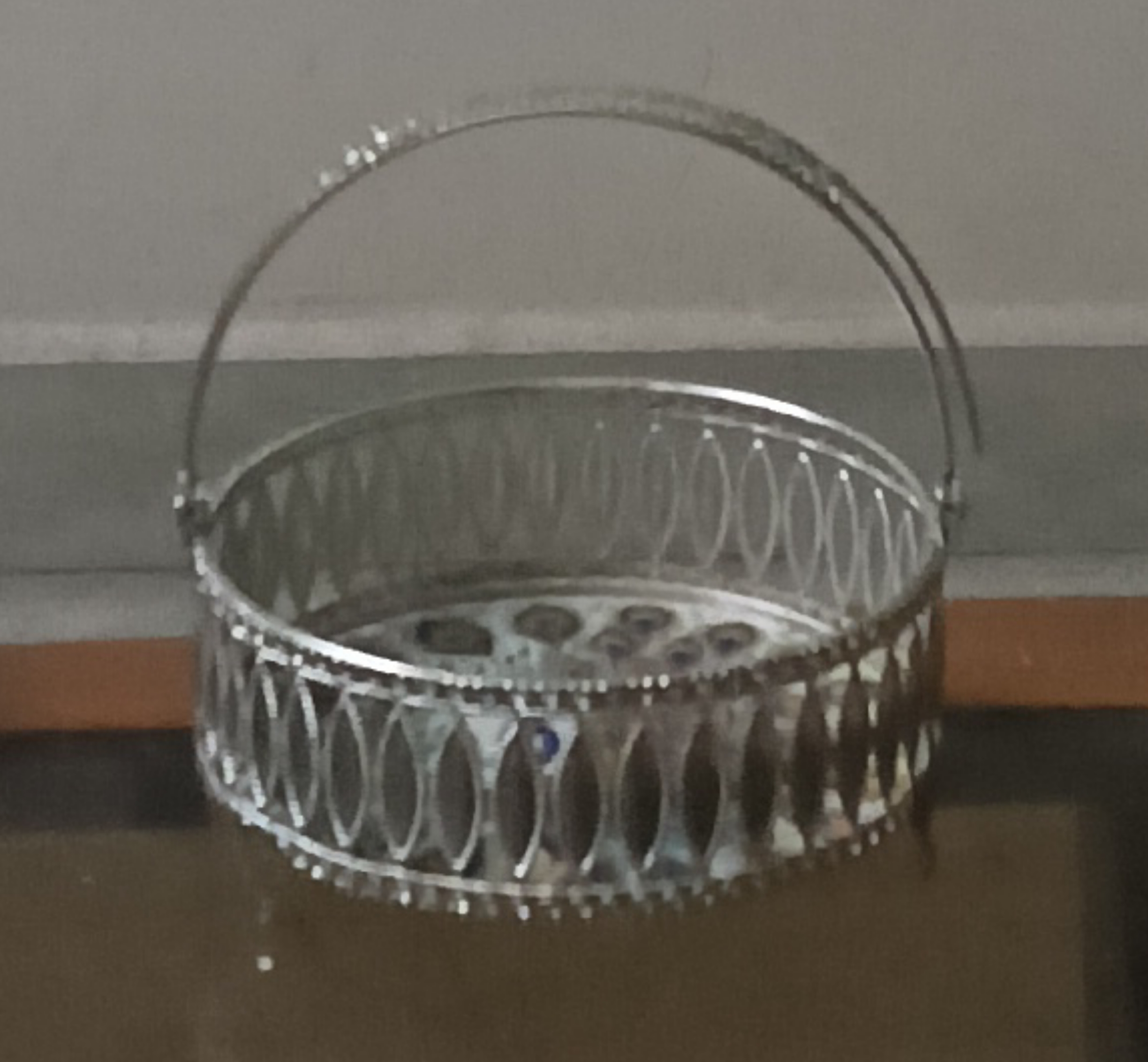 Silver colour Beautiful Flower Basket Thumbnail 1