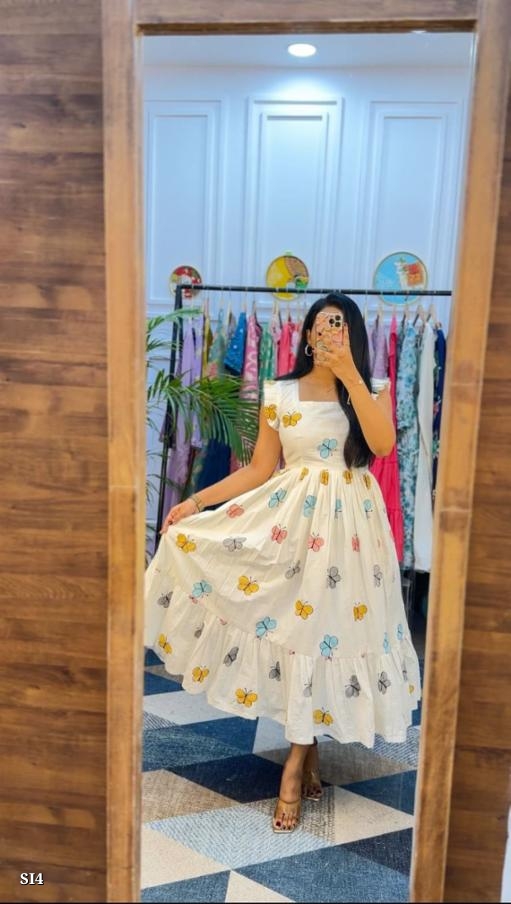 A linen Frocks